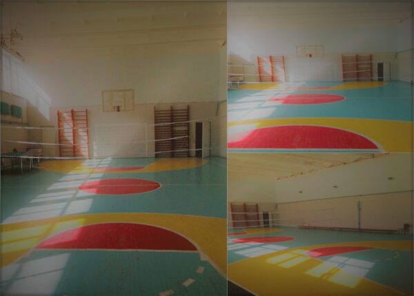School gym basketball